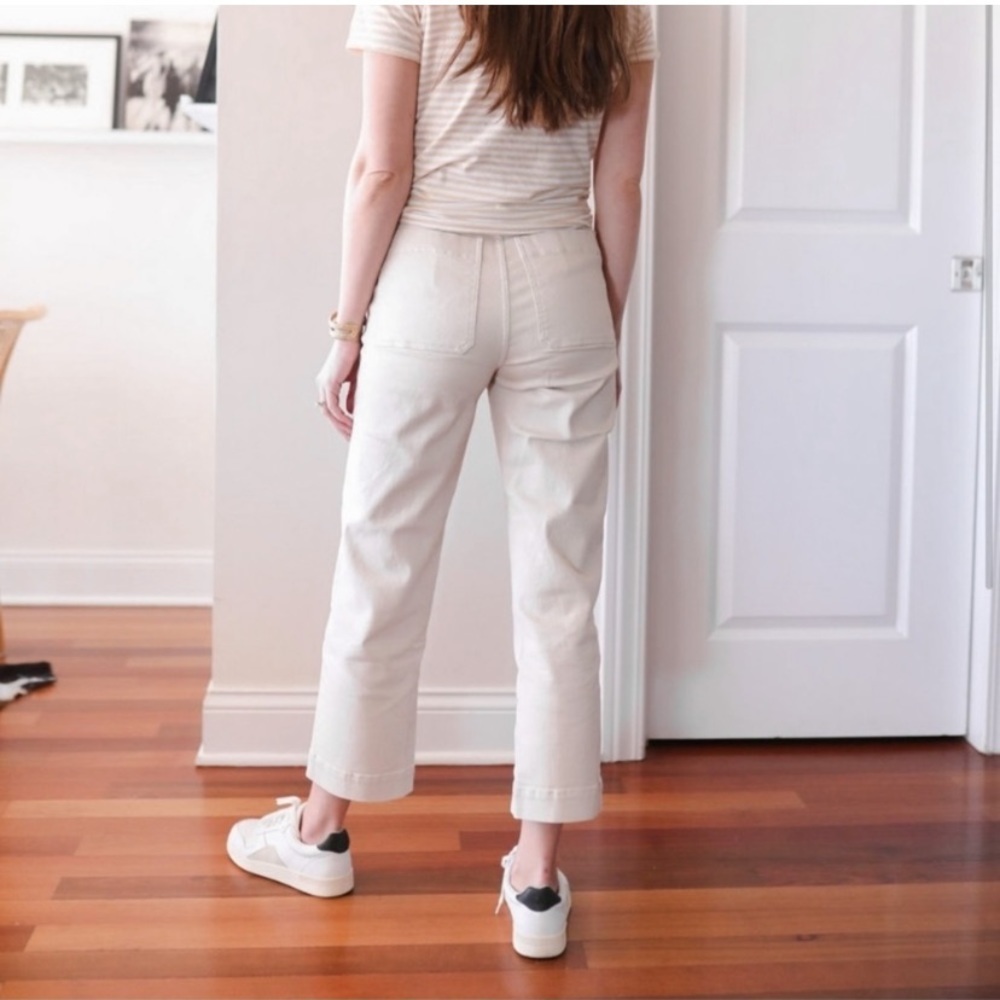 Everlane Cropped Straight Leg White Jeans - Size 10